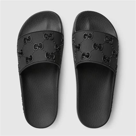 gucci cross slides|all black gucci slides women's.